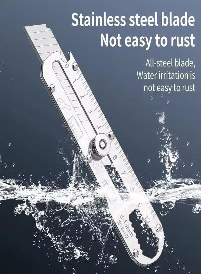 KPS Professional 6 In 1 Stainless Steel Pocket Cutter | Multipurpose Tool With Blade | For Camping/Hiking/Travel/Emergency Accessories | Box/Cartons Cutter (Pack of 1) - Image 3